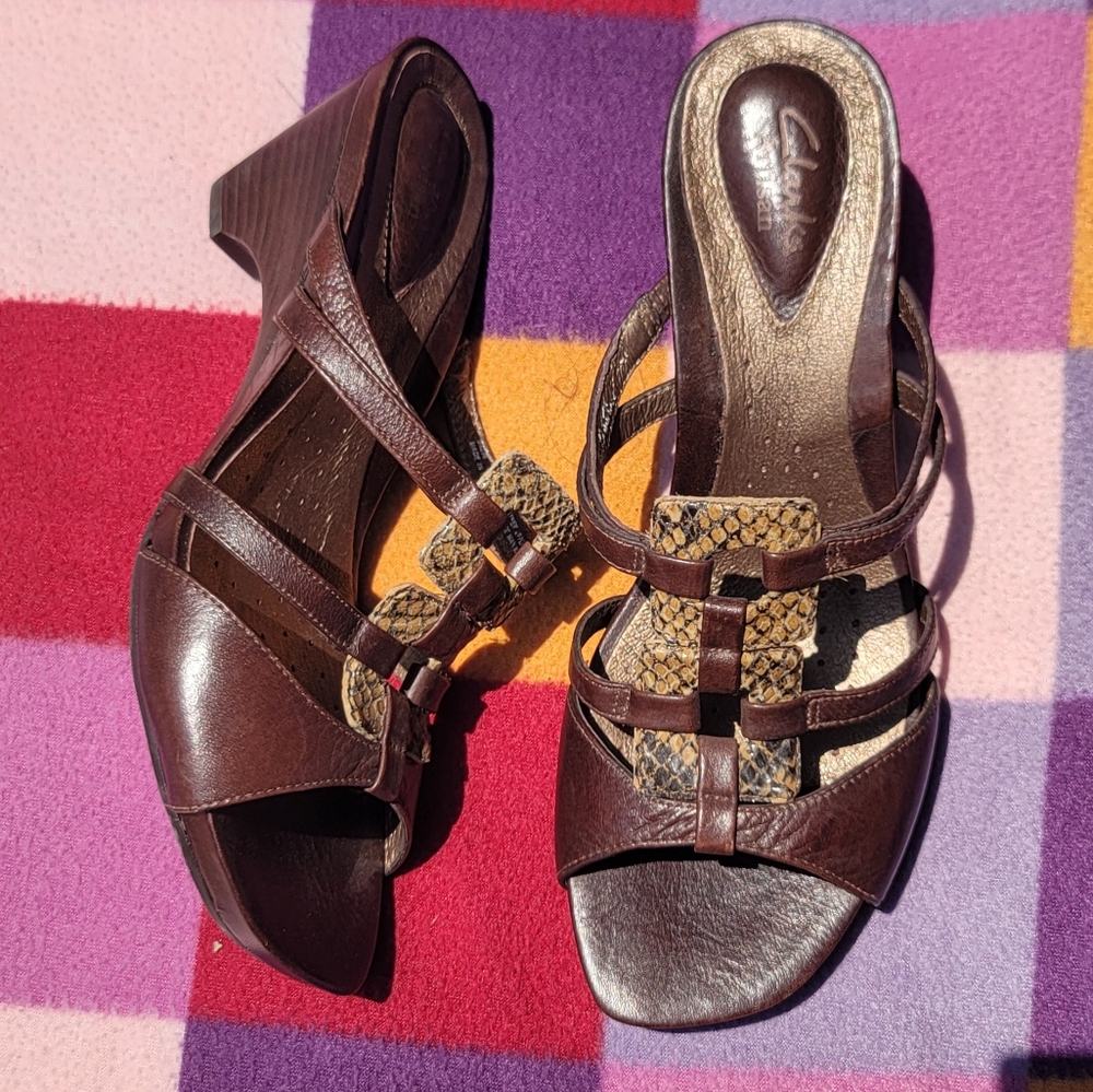 Clarks Wedge Sandals